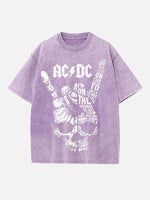 AC/DC Print Round Neck T-shirt
