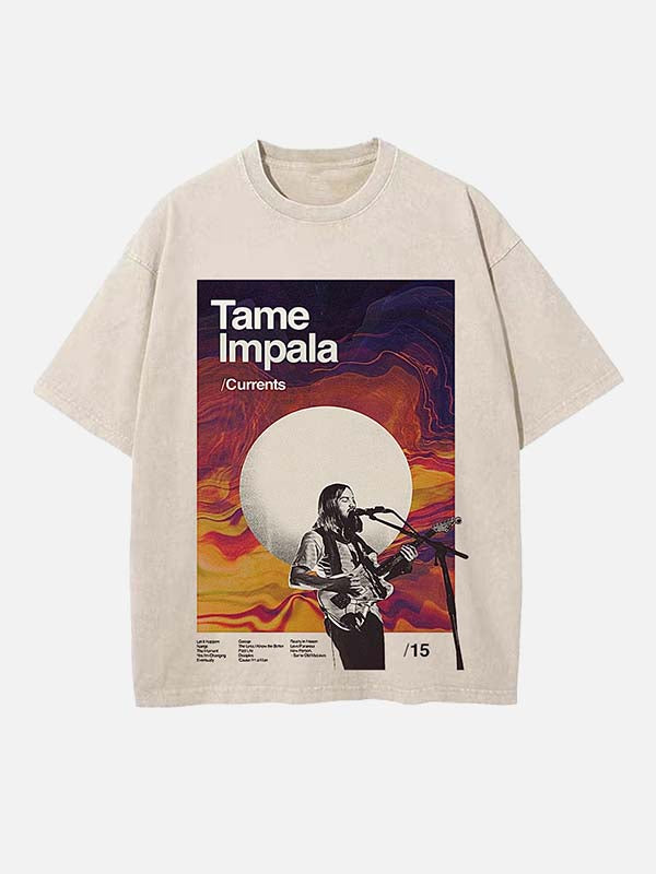 Tame Impala Print Round Neck T-shirt