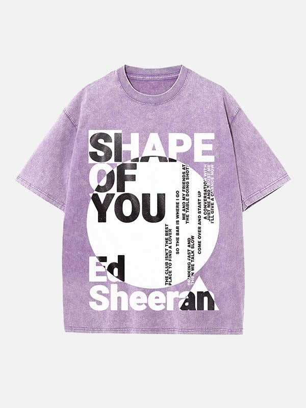 Ed Sheeran Print Round Neck T-shirt