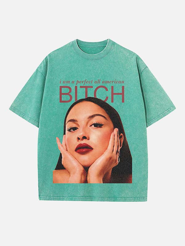 Olivia Rodrigo Print Round Neck T-shirt