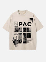 2Pac Print Round Neck T-shirt