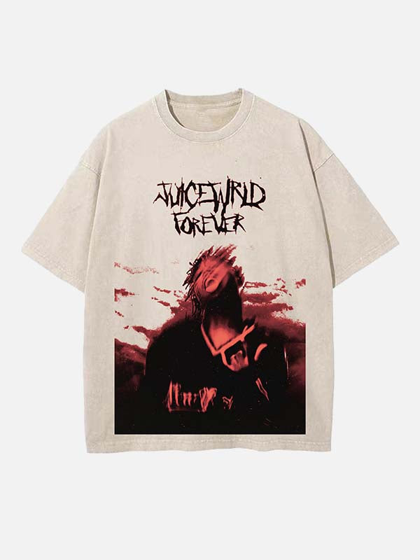 Juice WRLD Print Round Neck T-shirt