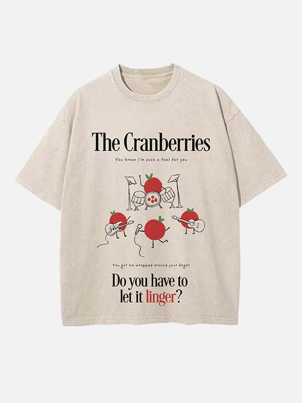 The Cranberries Print Round Neck T-shirt