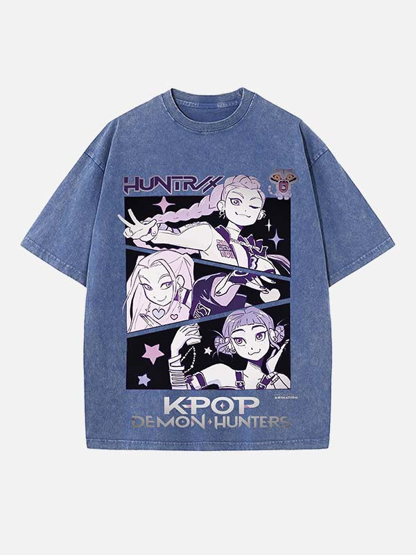 HUNTR/X Print Round Neck T-shirt