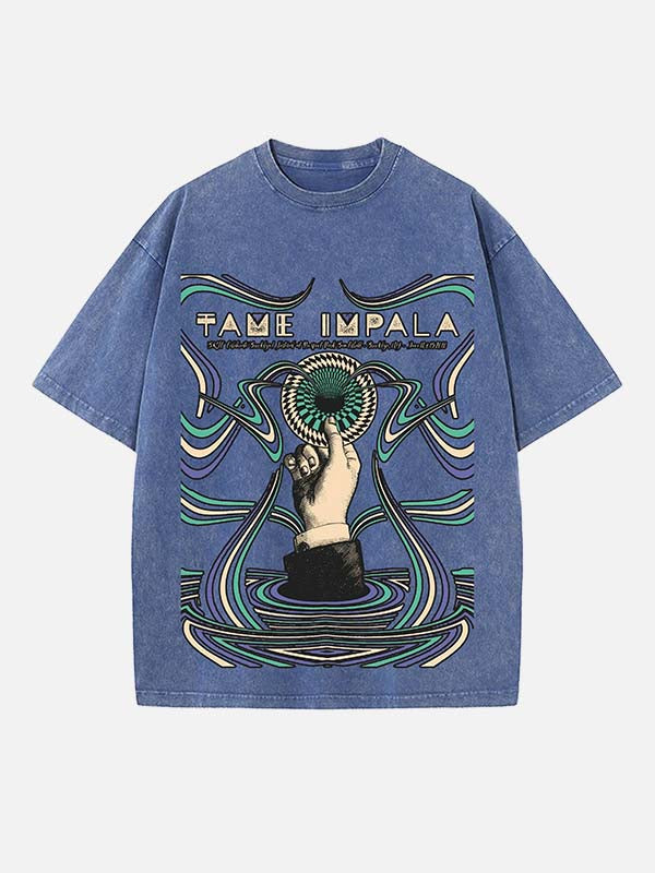 Tame Impala Print Round Neck T-shirt