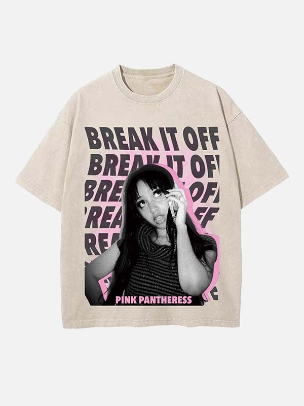 PinkPantheress Print Round Neck T-shirt