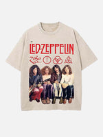 Led Zeppelin Print Round Neck T-shirt