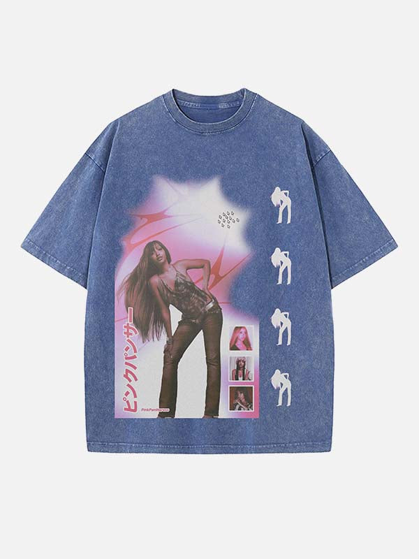 PinkPantheress Print Round Neck T-shirt