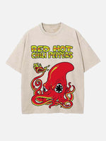 Red Hot Chili Peppers Print Round Neck T-shirt