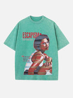 Raye Print Round Neck T-shirt