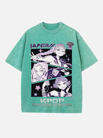 HUNTR/X Print Round Neck T-shirt