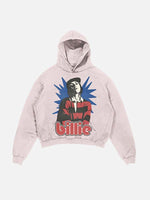 Billie Eilish Print Slant Pockets Hoodie