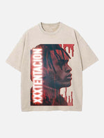 XXXTENTACION Print Round Neck T-shirt