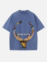 Imagine Dragons Print Round Neck T-shirt