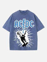 AC/DC Print Round Neck T-shirt
