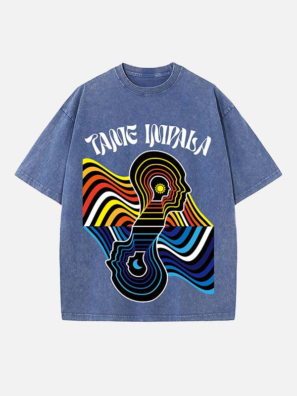 Tame Impala Print Round Neck T-shirt