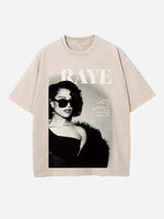 Raye Print Round Neck T-shirt