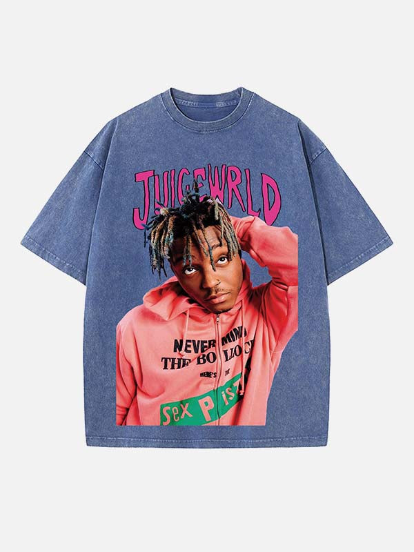 Juice WRLD Print Round Neck T-shirt