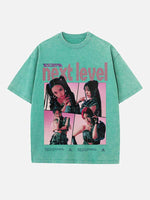 Aespa Print Round Neck T-shirt