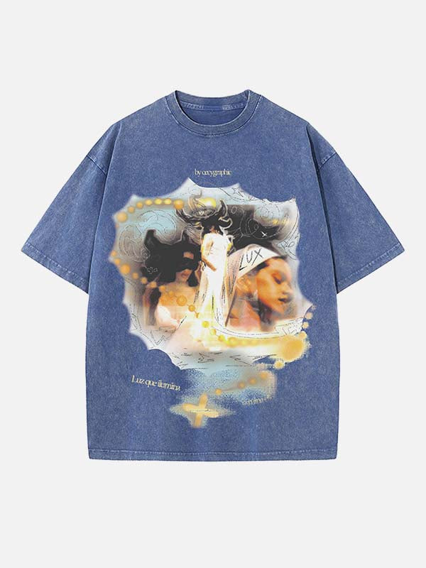 Rosalía Print Round Neck T-shirt