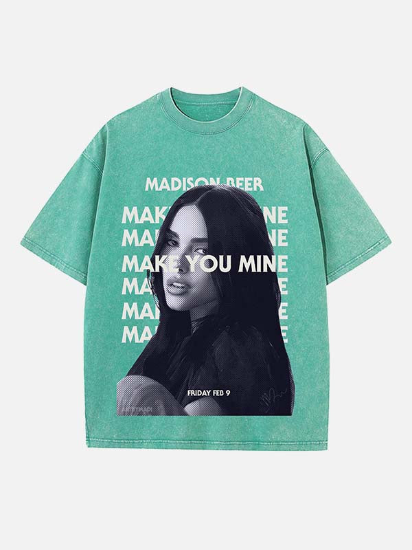 Madison Beer Print Round Neck T-shirt