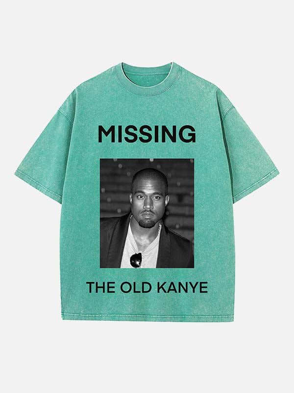 Kanye West Print Round Neck T-shirt