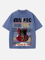 AC/DC Print Round Neck T-shirt