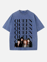 Queen Print Round Neck T-shirt