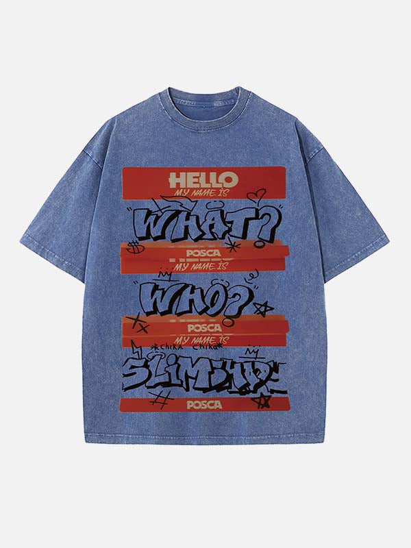 Eminem Print Round Neck T-shirt