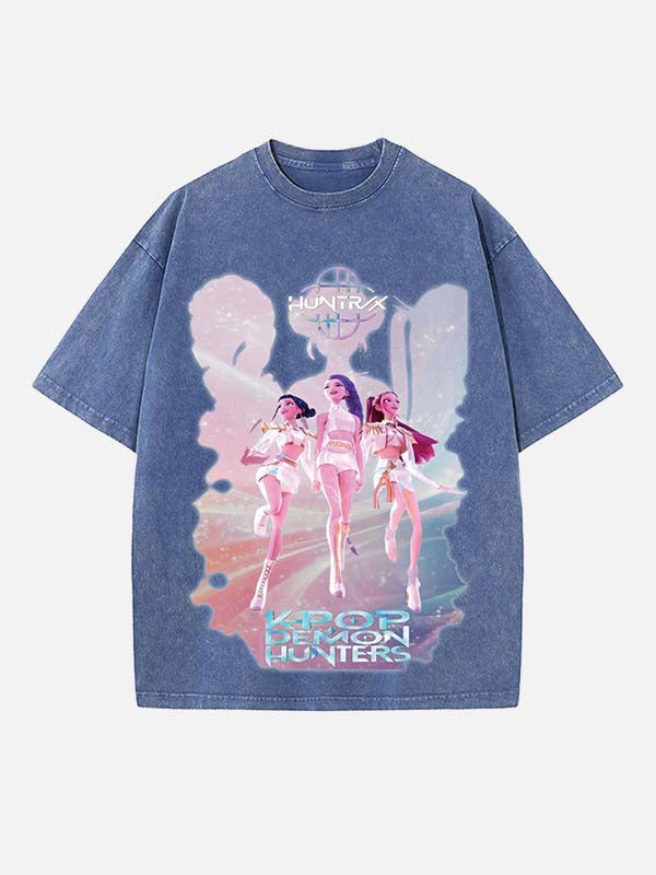 HUNTR/X Print Round Neck T-shirt