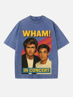 George Michael Wham! Print Round Neck T-shirt