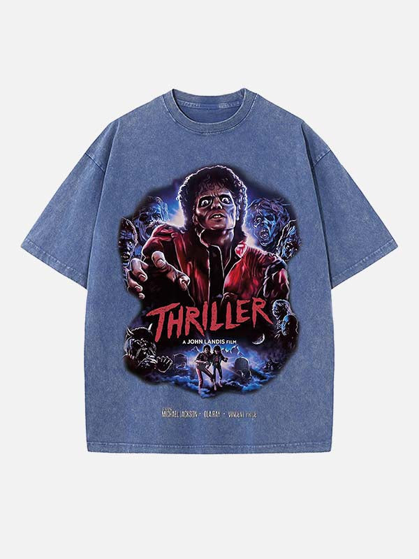 Michael Jackson Print Round Neck T-shirt