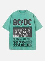 AC/DC Print Round Neck T-shirt