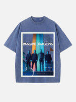 Imagine Dragons Print Round Neck T-shirt