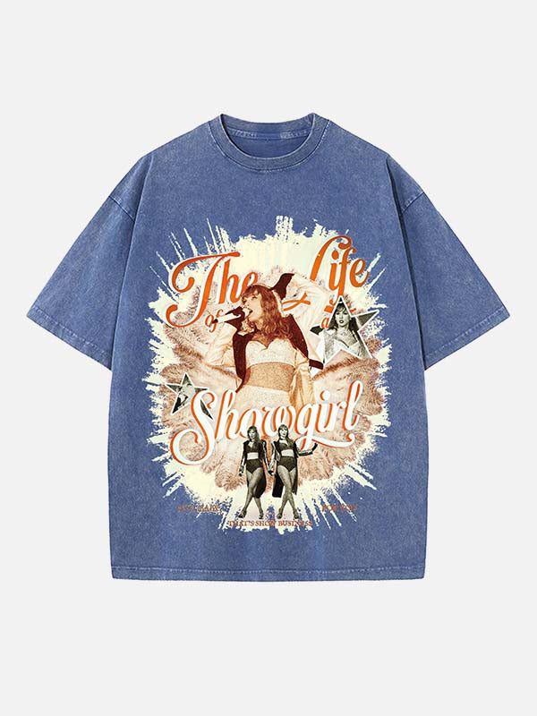 Taylor Swift Print Round Neck T-shirt