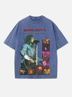 Bon Jovi Print Round Neck T-shirt
