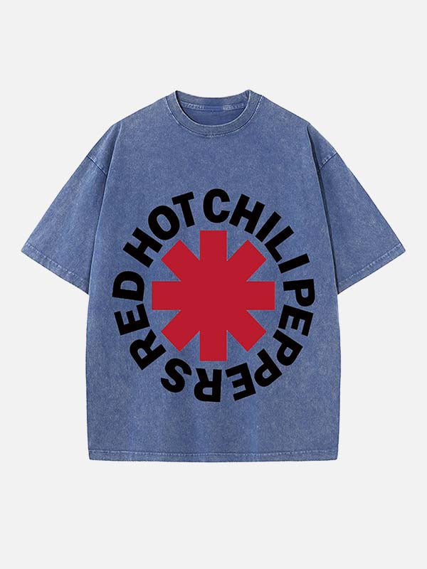 Red Hot Chili Peppers Print Round Neck T-shirt