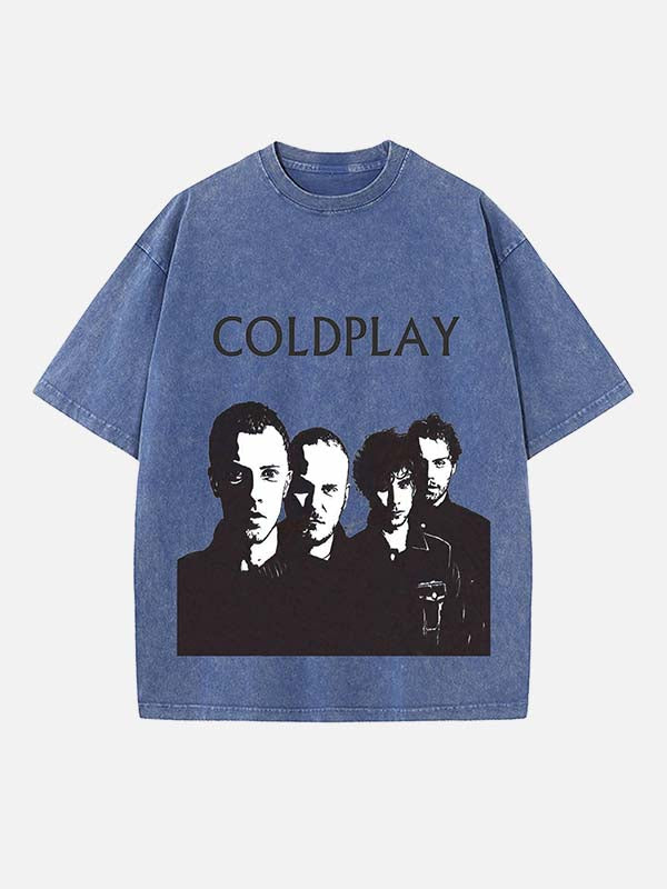 Coldplay Print Round Neck T-shirt