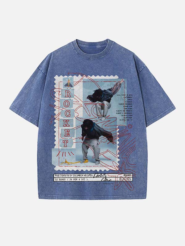 Dominic Fike Print Round Neck T-shirt