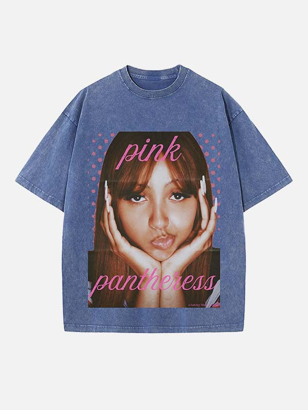 PinkPantheress Print Round Neck T-shirt