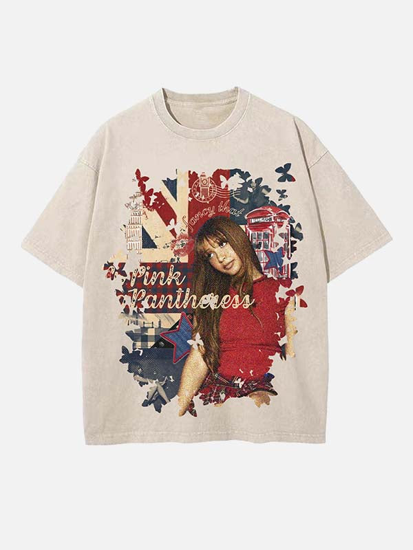 PinkPantheress Print Round Neck T-shirt