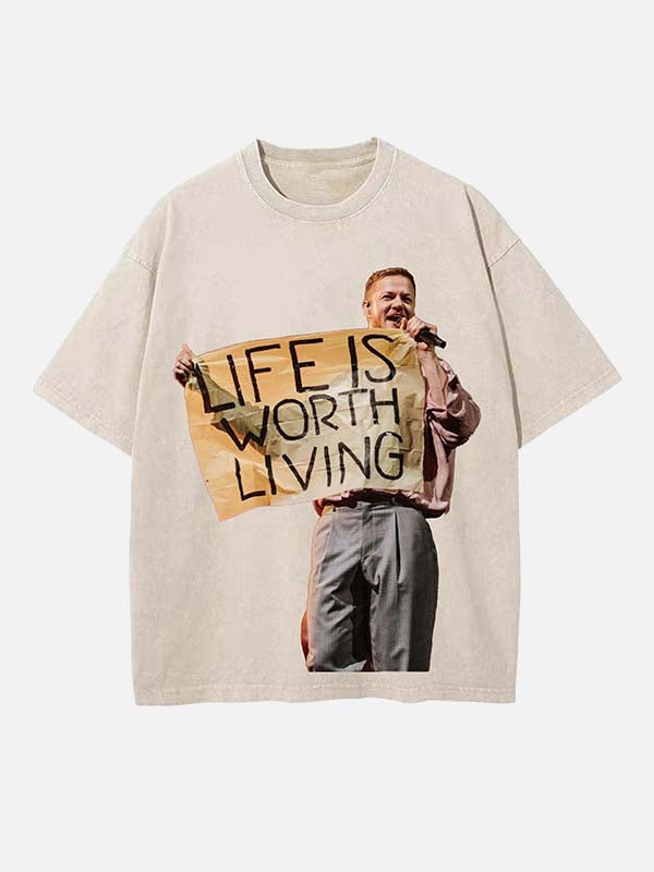 Imagine Dragons Print Round Neck T-shirt