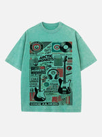 Arctic Monkeys Print Round Neck T-shirt