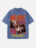 AC/DC Print Round Neck T-shirt