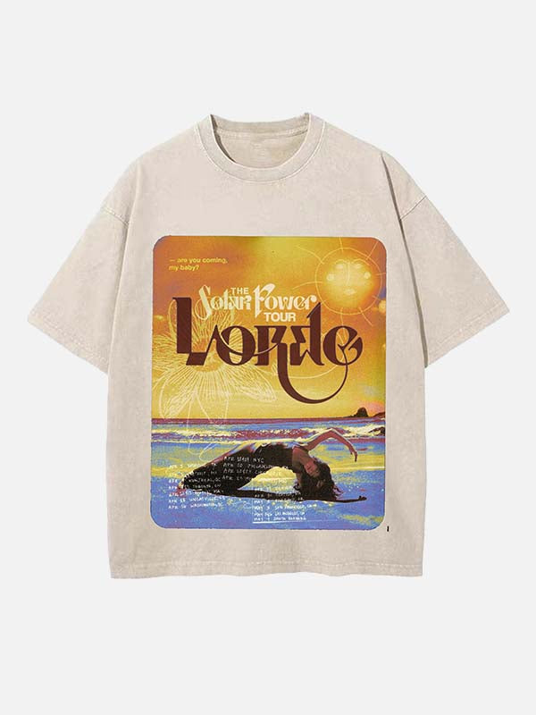 Lorde Print Round Neck T-shirt