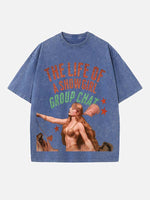 Taylor Swift Print Round Neck T-shirt