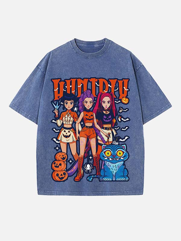 HUNTR/X Print Round Neck T-shirt