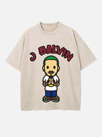 J Balvin Print Round Neck T-shirt