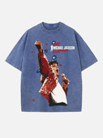 Michael Jackson Print Round Neck T-shirt