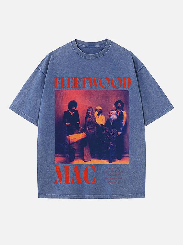 Fleetwood Mac Print Round Neck T-shirt